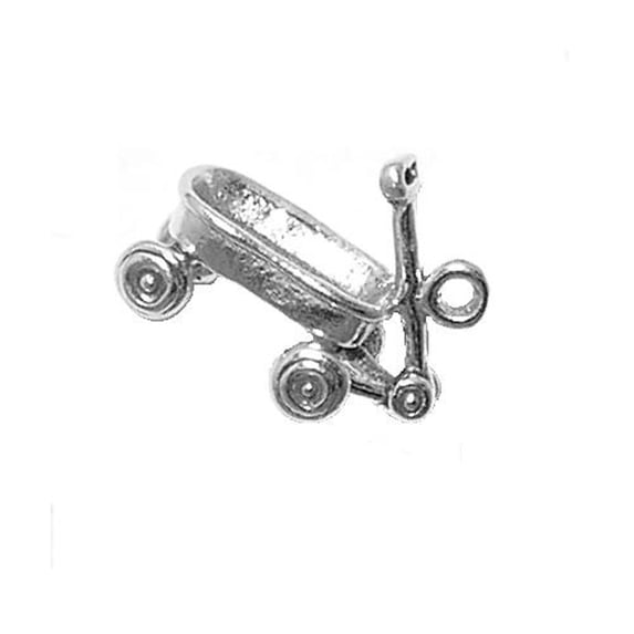 CharmCountry Sterling Silver 3D Wagon Charm Item #3491