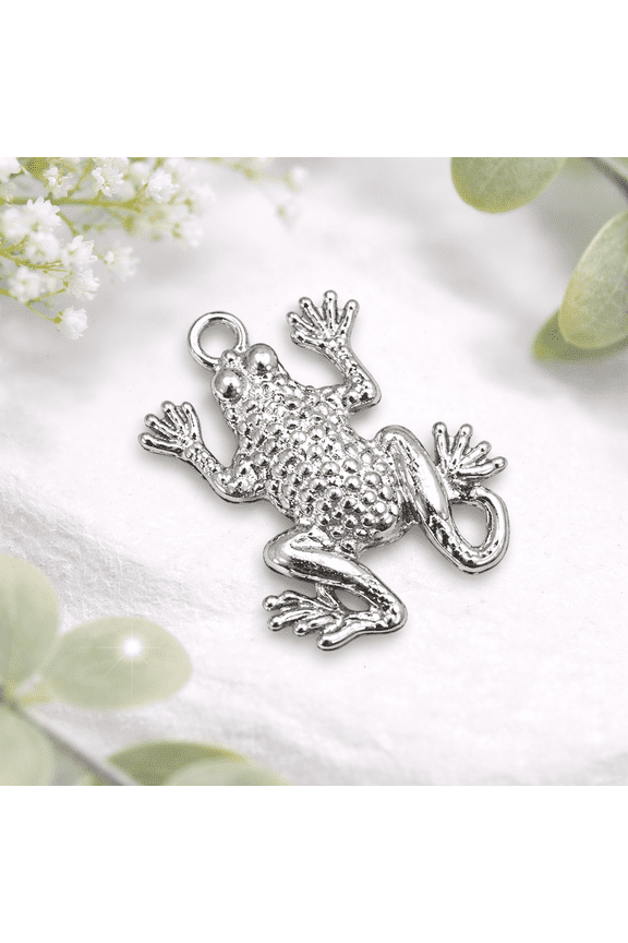 CharmCountry Sterling Silver Textured Tree Frog Charm Item #4023