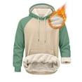 thumbnail image 1 of CharmCyan Fleece Lined Hooded Sweatshirt for Men and Women Warm Pullover Hoodie with Thermal Insulation Kangaroo Pocket Drawstring Hood Mint Green XL, 1 of 2