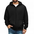 thumbnail image 1 of CharmCyan Full Zip Up Hoodie Sweatshirt for Men with Adjustable Drawstring Hood Soft Fleece Lining and Kangaroo Pockets Comfortable Casual Outerwear Perfect for Everyday Wear Black L, 1 of 1