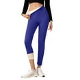 thumbnail image 1 of CharmCyan High Waist Fleece Lined Leggings for Women Winter Thermal Stretchy Yoga Pants Warm Athletic Tights Workout Slim Fit Royal Blue L, 1 of 2