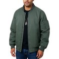 thumbnail image 1 of CharmCyan Men Bomber Jacket Lightweight Casual Outerwear Zip Up Windproof Classic Fit with Ribbed Collar and Cuffs for Everyday Wear Army Green L, 1 of 2
