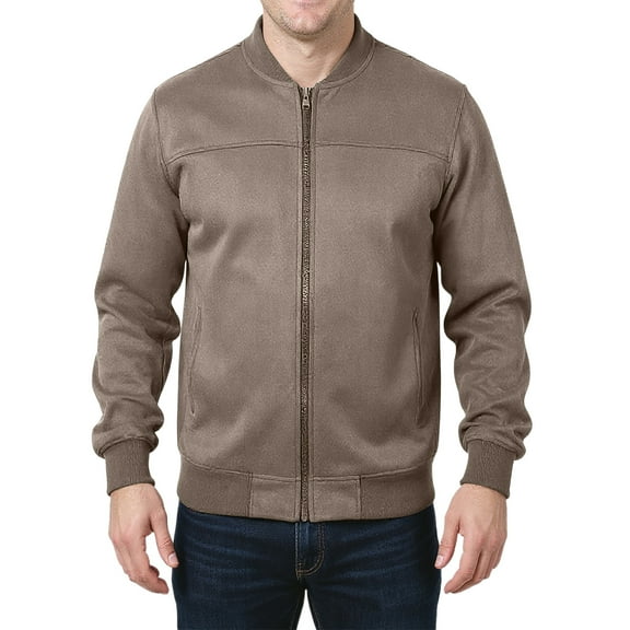 CharmCyan Men Bomber Jacket Lightweight Zip Up Casual Stand Collar Windbreaker Comfortable Outerwear for Daily Wear Khaki S