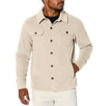 thumbnail image 1 of CharmCyan Men Button Down Shirt Jacket Long Sleeve Casual Lightweight Outerwear with Pockets Classic Fit Comfortable Design Beige L, 1 of 1