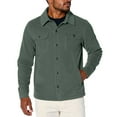 thumbnail image 1 of CharmCyan Men Button Down Shirt Jacket Long Sleeve Casual Lightweight Outerwear with Pockets Classic Fit Comfortable Design Dark Green L, 1 of 1