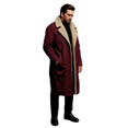 thumbnail image 1 of CharmCyan Men Fleece Lined Trench Coat Long Warm Jacket Wind Proof Jacket Coat With Pockets Wine 3XL, 1 of 2