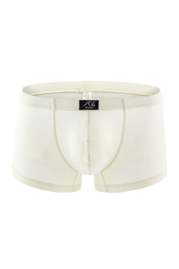 Men Sexy Underwear Letter Color Shorts Bulge Pouch Underpants