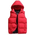 thumbnail image 1 of CharmCyan Men’s Hooded Puffer Vest Lightweight Sleeveless Jacket with Zipper Closure and Insulated Quilted Design for Outdoor Use Red 2XL, 1 of 1