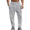 thumbnail image 1 of CharmCyan Men’s Athletic Jogger Pants with Drawstring Waistband and Deep Pockets Comfortable Workout Sweatpants for Training Running Light Gray M, 1 of 2