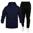 thumbnail image 1 of CharmCyan Men's Casual Hoodie and Sweatpants Set, Soft Fleece Lined Pullover Hooded Sweatshirt with Drawstring Jogger Pants, Athletic Tracksuit for Sports and Everyday Wear Navy 3XL, 1 of 2
