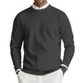 thumbnail image 1 of CharmCyan Men’s Crew Neck Knitted Pullover Long Sleeve Lightweight Ribbed Sweater Soft Classic Fit Casual Top for All Black 4XL, 1 of 2