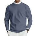 thumbnail image 1 of CharmCyan Men’s Crew Neck Knitted Pullover Long Sleeve Lightweight Ribbed Sweater Soft Classic Fit Casual Top for All Navy 2XL, 1 of 2