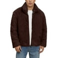 thumbnail image 1 of CharmCyan Men's Faux Jackets Winter Thicken Warm Luxury Overcoat Coats Long Sleeves Zipper Jacket Outerwear Coffee 3XL, 1 of 5