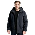 thumbnail image 1 of CharmCyan Men's Full Zip Hooded Jacket with Sherpa Lining Warmth for Outdoor Activities and Everyday Comfort Wear Navy M, 1 of 1