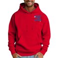 thumbnail image 1 of CharmCyan Men's Hooded Casual Hoodie Red L, 1 of 2