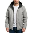 thumbnail image 1 of CharmCyan Men's Hooded Softshell Jacket Lightweight Windproof Water Resistant Outerwear with Zipper Pockets for Outdoor Activities Gray 2XL, 1 of 1