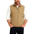 thumbnail image 1 of CharmCyan Men's Outdoor Fishing Vest, Lightweight Sleeveless Practical Workwear, With Added Fleece Suitable For Winter, Double-sided Wearable Khaki L, 1 of 8