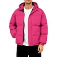 thumbnail image 1 of CharmCyan Men's Oversized Casual Down Jacket With Long Sleeves And Hood Hot Pink 5XL, 1 of 2