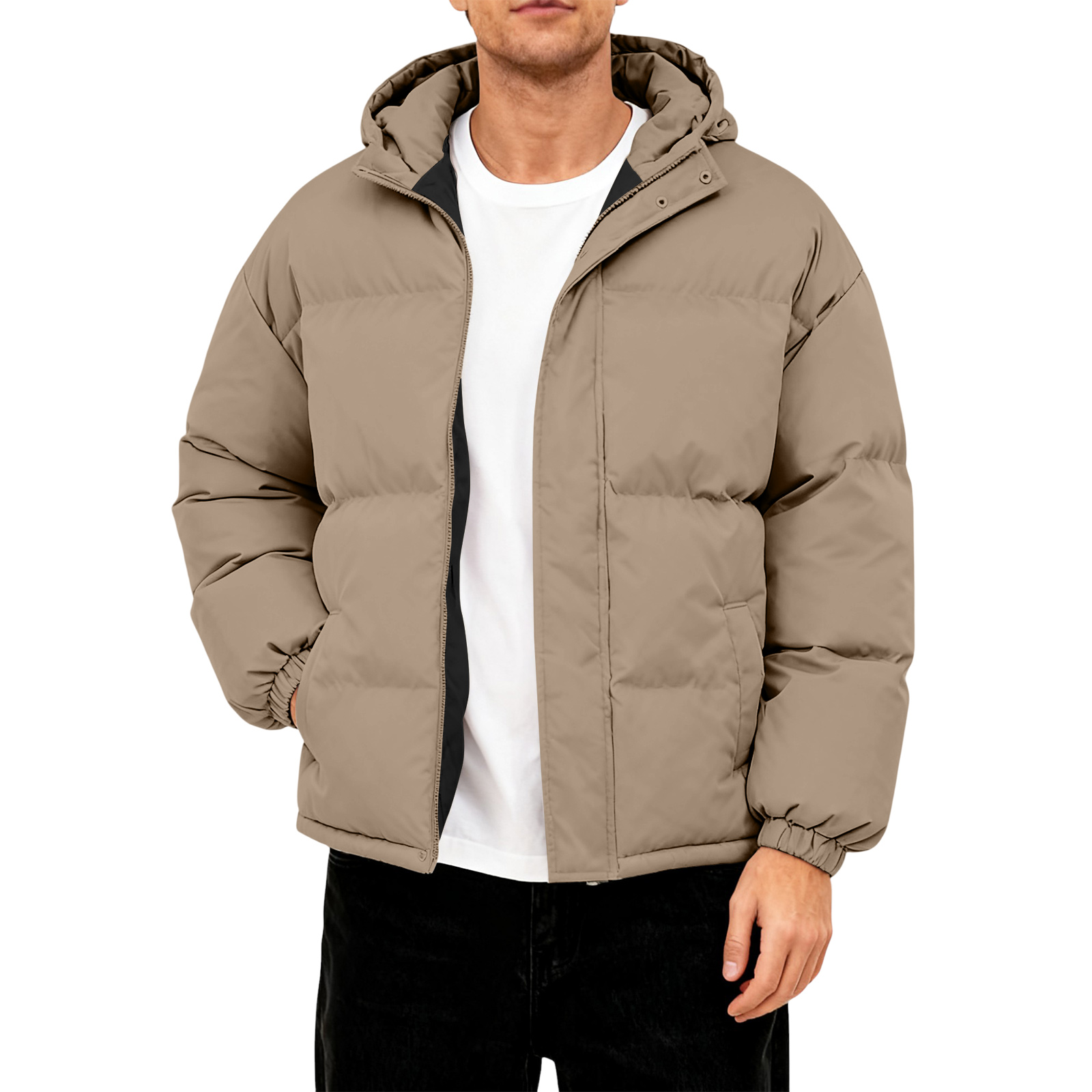 Bering Down Jacket in Stretch Nylon Men Black