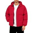 thumbnail image 1 of CharmCyan Men's Oversized Casual Down Jacket With Long Sleeves And Hood Red 3XL, 1 of 2