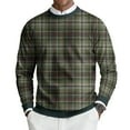 thumbnail image 1 of CharmCyan Men's Round Neck Long Sleeve Ribbed Knit Pullover Gray 4XL, 1 of 6