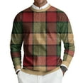 thumbnail image 1 of CharmCyan Men's Round Neck Long Sleeve Ribbed Knit Pullover Wine M, 1 of 2