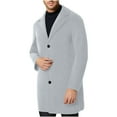 thumbnail image 1 of CharmCyan Men's Single Breasted Long Sleeve Wool Blend Overcoat Classic Notched Lapel Formal Business Outerwear Jacket Light Gray L, 1 of 2
