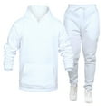 thumbnail image 1 of CharmCyan Men’s White Hoodie and Sweatpants Set, Soft Fleece Tracksuit, Casual Athletic Loungewear for Outdoor and Indoor Use White M, 1 of 2