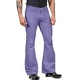 thumbnail image 1 of CharmCyan Mens Retro Flared Jeans Classic Fit Stretch Denim Bell Bottoms Casual Trousers for Everyday Comfort and Style Purple XL, 1 of 1