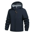thumbnail image 1 of CharmCyan Waterproof Softshell Jacket for Men Outdoor Windproof Lightweight Hooded Raincoat Hiking Camping Travel Workwear Blue A XL, 1 of 2
