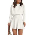 thumbnail image 1 of CharmCyan Women's Casual Sportswear Set, Elegant Knitted And Winter Dress White L, 1 of 2
