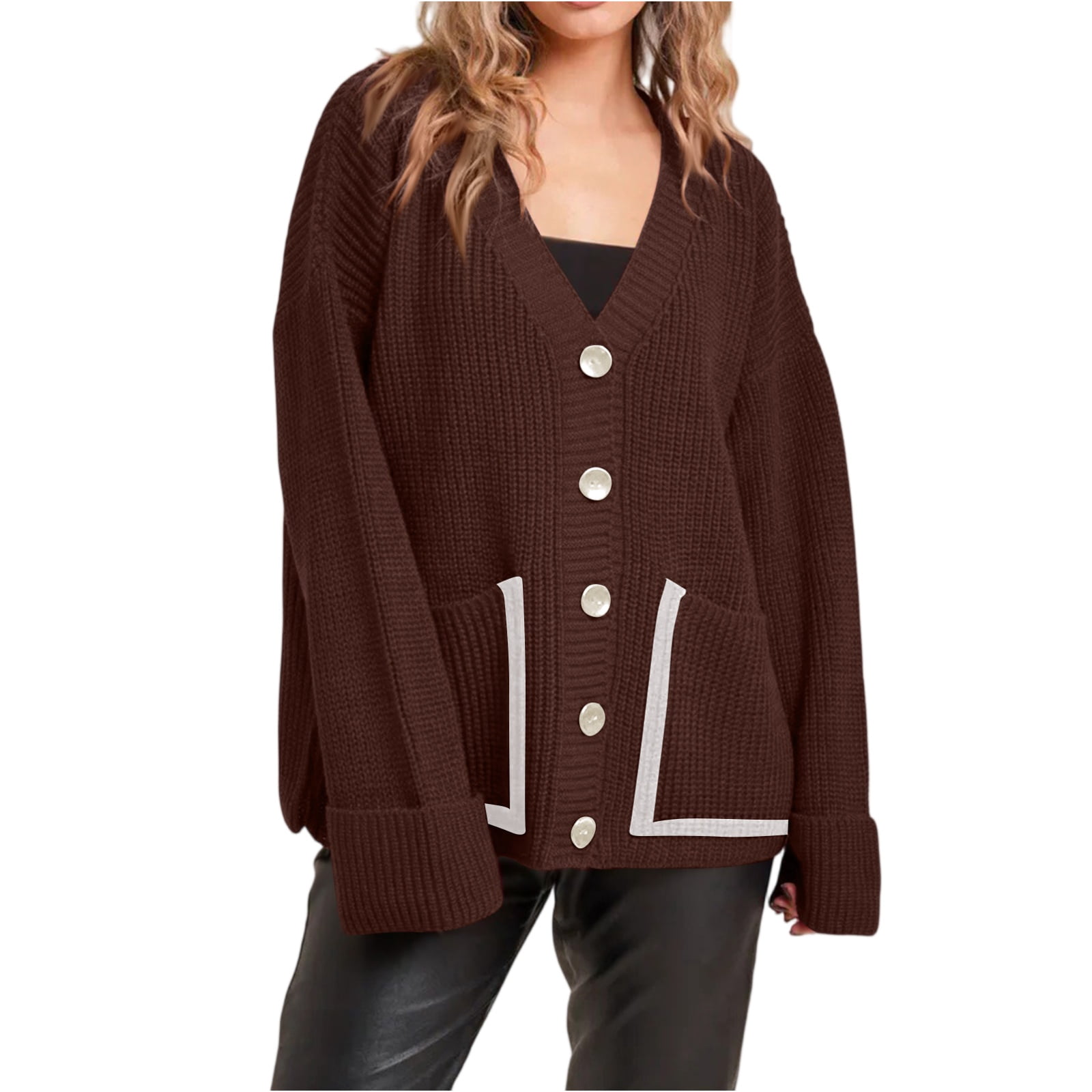 Hooded Knitwear Hood Collar Temperament Commuting Loose Cardigan Women's Sweater