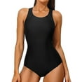 thumbnail image 1 of CharmLeaks Women Athletic One Piece Swimsuit Racerback Sport Lap Swimming Suits Swimwear Training Slimming Bathing Suit, 1 of 6