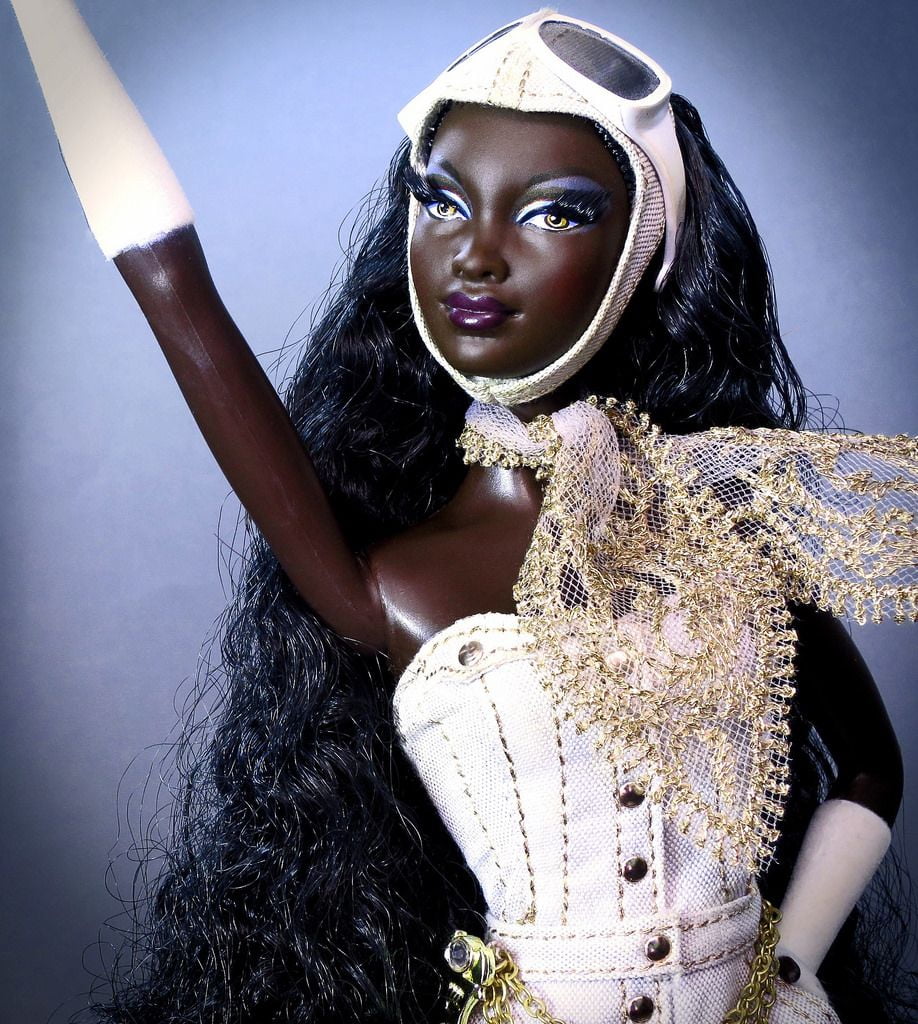 Charmaine King Barbie Doll Byron Lars Passport Collection Gold