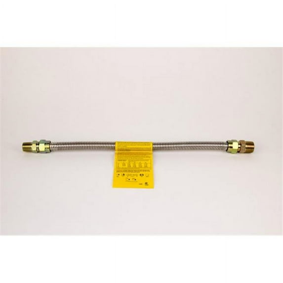 Charman 900-58-A2-30 Uncoated Gas Connector - 5/8 in. OD 1/2 in. MIP x 3/4 in. MIP - 30 in. (Pack of 4)