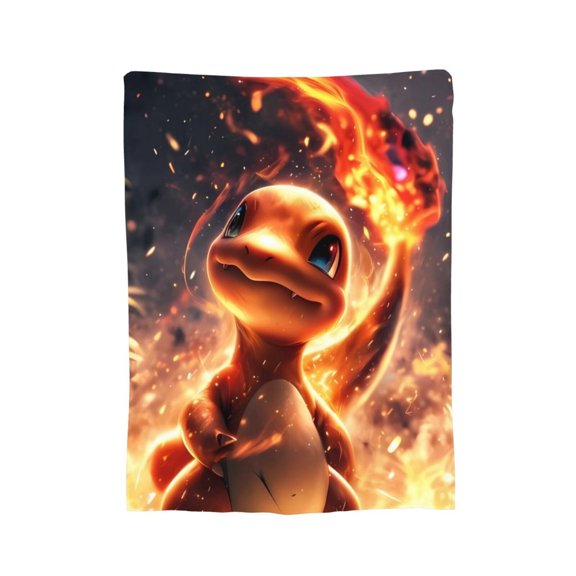 Charmander Blanket, Soft Flannel Throw Cozy Flannel Blankets Travel Throw Blanket Super Soft Lightweight Bedding Lap Chair Sofa for Adults Kids Teens 40"X30"