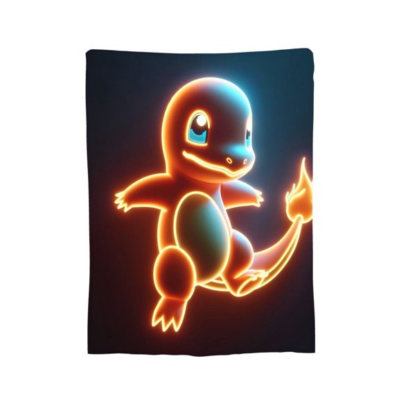 Charmander Blanket, Soft Flannel Throw Cozy Flannel Blankets Travel Throw Blanket Super Soft Lightweight Bedding Lap Chair Sofa for Adults Kids Teens 40"X30"