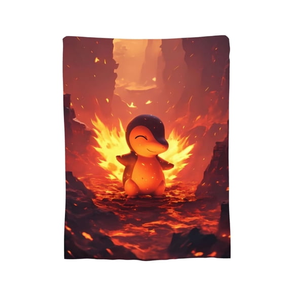 Charmander Blanket, Soft Flannel Throw Cozy Flannel Blankets Travel Throw Blanket Super Soft Lightweight Bedding Lap Chair Sofa for Adults Kids Teens 40"X30"