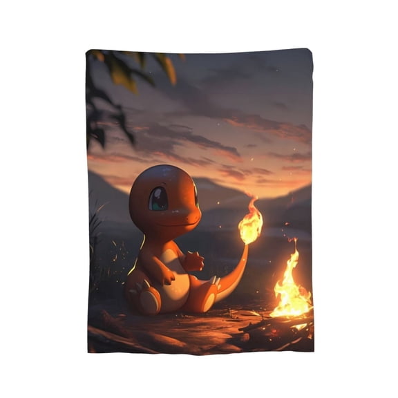 Charmander Blanket, Soft Flannel Throw Cozy Flannel Blankets Travel Throw Blanket Super Soft Lightweight Bedding Lap Chair Sofa for Adults Kids Teens 40"X30"