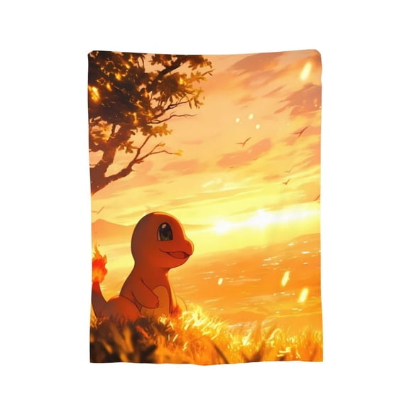 Charmander Blanket, Soft Flannel Throw Cozy Flannel Blankets Travel Throw Blanket Super Soft Lightweight Bedding Lap Chair Sofa for Adults Kids Teens 40"X30"