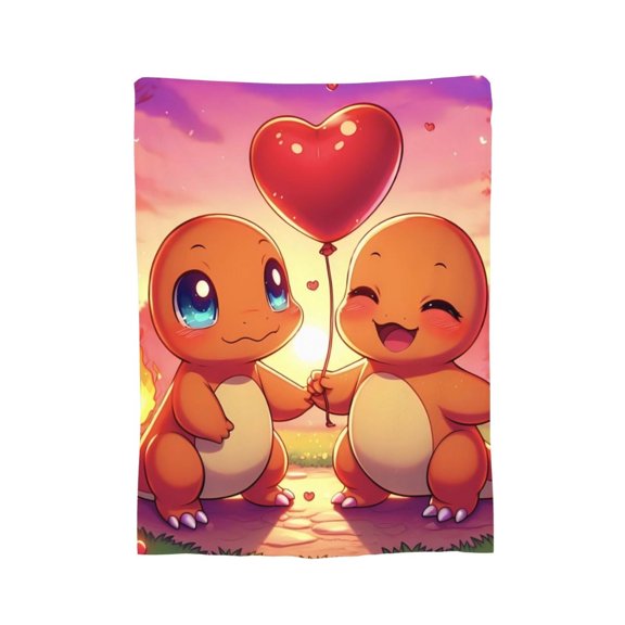 Charmander Blanket, Soft Flannel Throw Cozy Flannel Blankets Travel Throw Blanket Super Soft Lightweight Bedding Lap Chair Sofa for Adults Kids Teens 40"X30"
