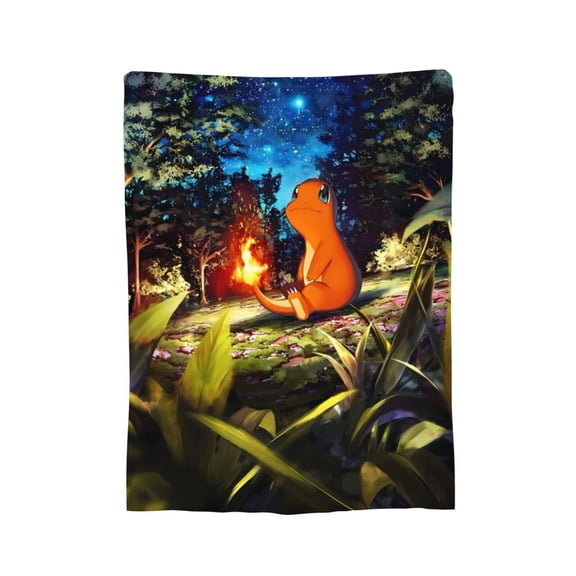 Charmander Blanket, Soft Flannel Throw Cozy Flannel Blankets Travel Throw Blanket Super Soft Lightweight Bedding Lap Chair Sofa for Adults Kids Teens 40"X30"