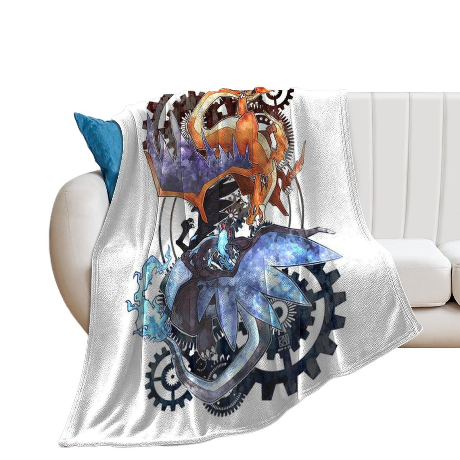 Charmander Mega X Y Anime Go Blanket Decor Throw Blankets Ultra Soft