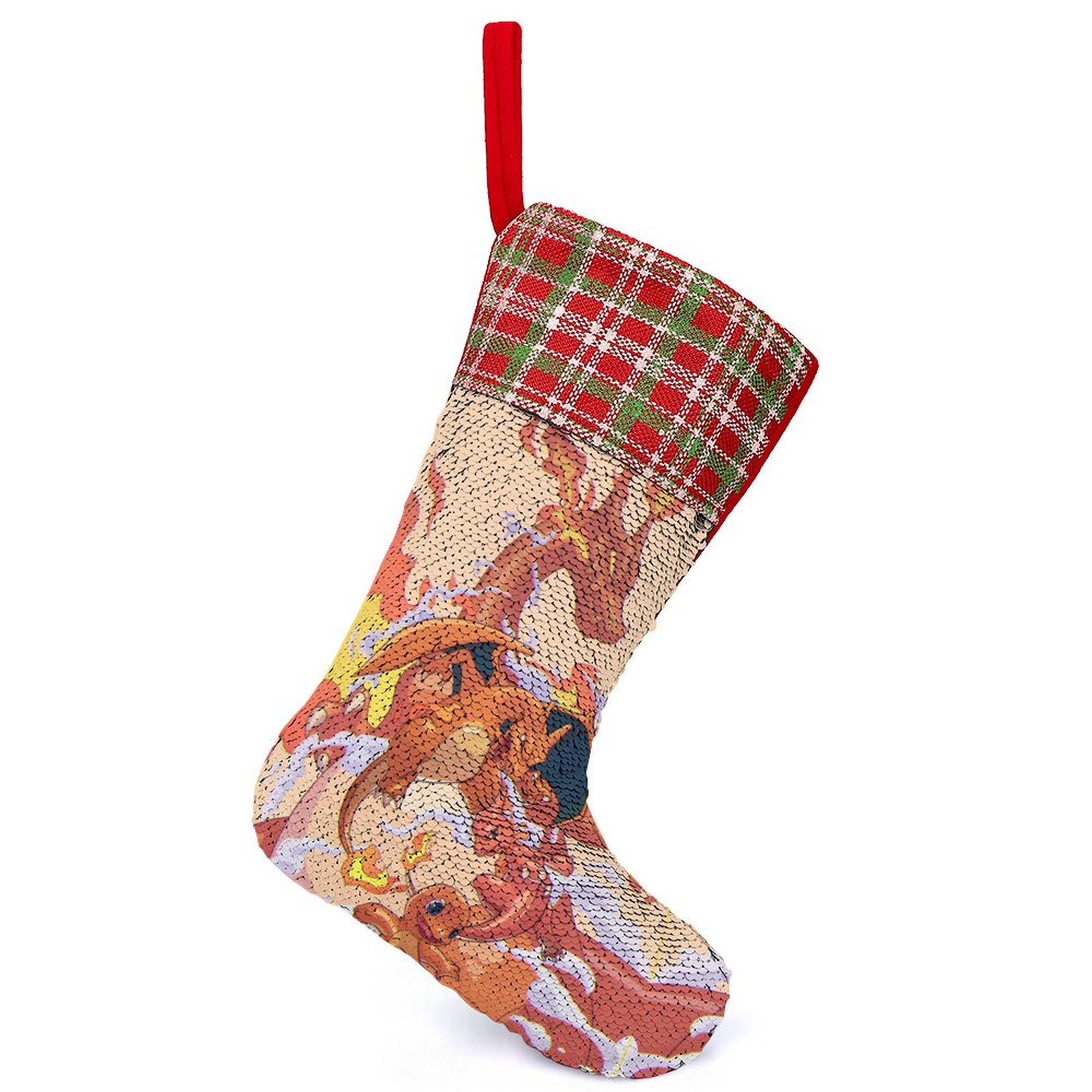 Personalised Christmas Stocking - Felt Or Sequin, 20x42cm, Custom Name, Hanging Loop, Perfect Gift Sack