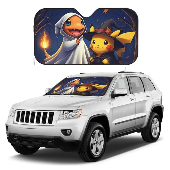 Charmander Sun Shade, Car Front Window Shades Sunshade, Cover Sun Visor Shield Block Automotive Interior Protector Blocks For Most Car Sunshade