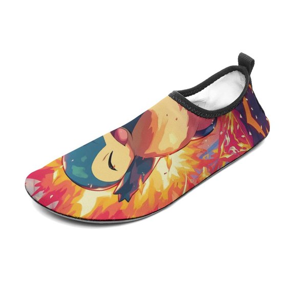 Charmander Water Shoes Beach Swim Barefoot Quick Dry Aqua Socks, Non-Slip Sporty Water Shoes for Men Women 7/8women,5/6men