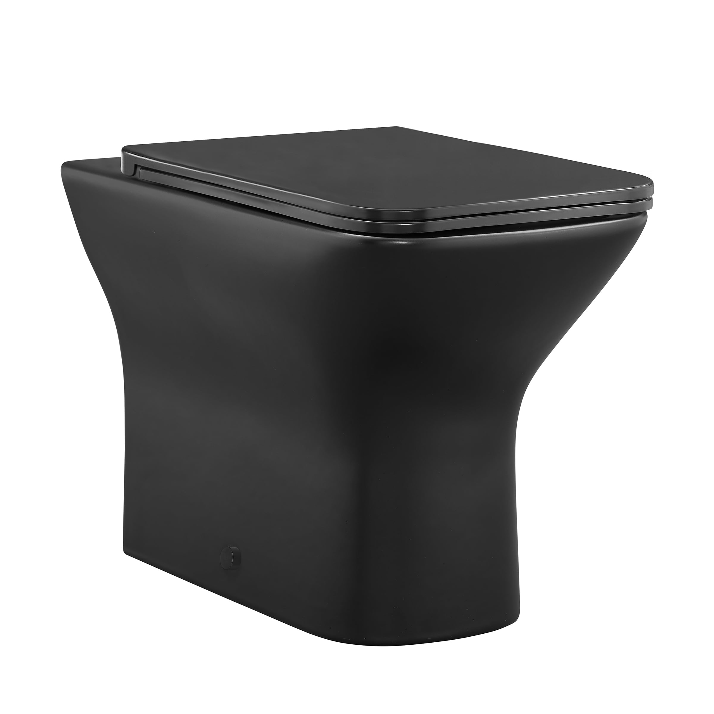 Charme Back-to-Wall Elongated Toilet Bowl in Matte Black
