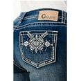thumbnail image 1 of Charme by Grace in LA Women's Aztec Motif Embroidered Bootcut Stretch Jeans (25, Blue), 1 of 3