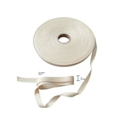 Charmed 1/2" Cotton Twill Herringbone Finishing Tape Trim, Off White, 50 Yards