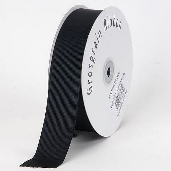 Charmed 1/4" 100% Polyester Double Face Grosgrain Ribbon; High Quality; 50 Yards; Black